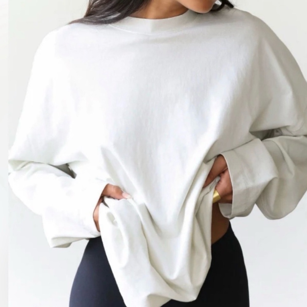 Joah Brown White Long Sleeve Tee